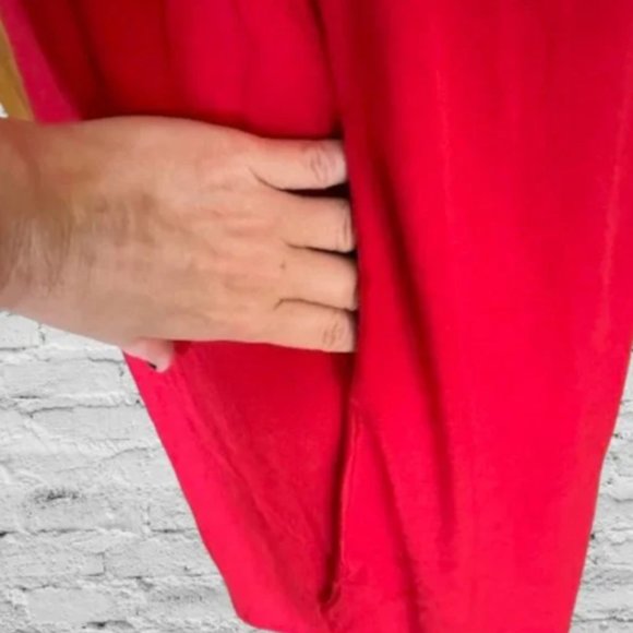Red Tank Top Dress with Pockets - Picture 4 of 13